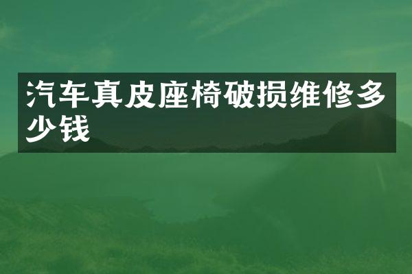 汽车真皮座椅破损维修多少钱