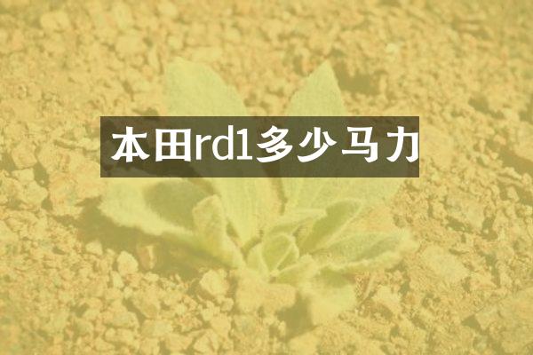 本田rd1多少马力