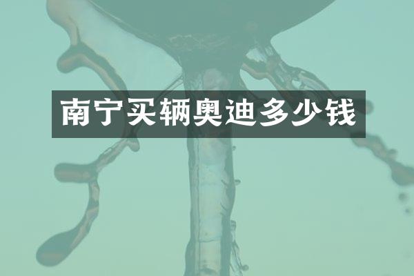 南宁买辆奥迪多少钱