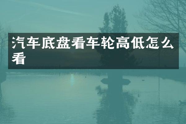 汽车底盘看车轮高低怎么看