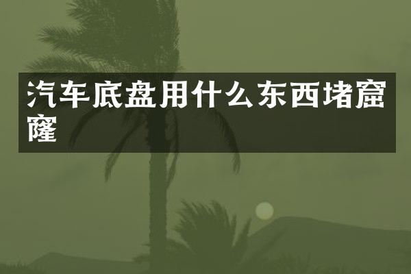 汽车底盘用什么东西堵窟窿