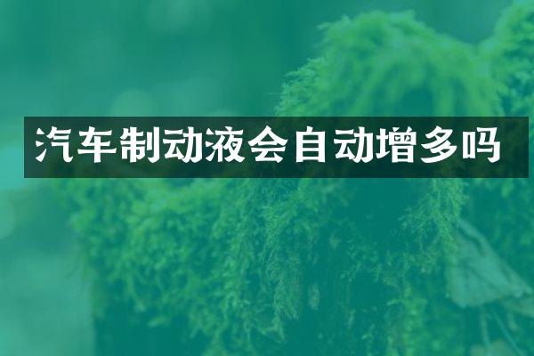 汽车制动液会自动增多吗