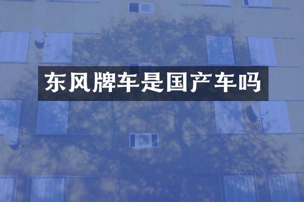 东风牌车是国产车吗