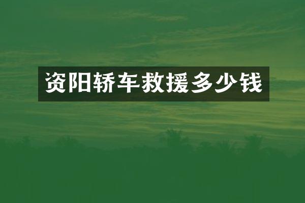 资阳轿车救援多少钱