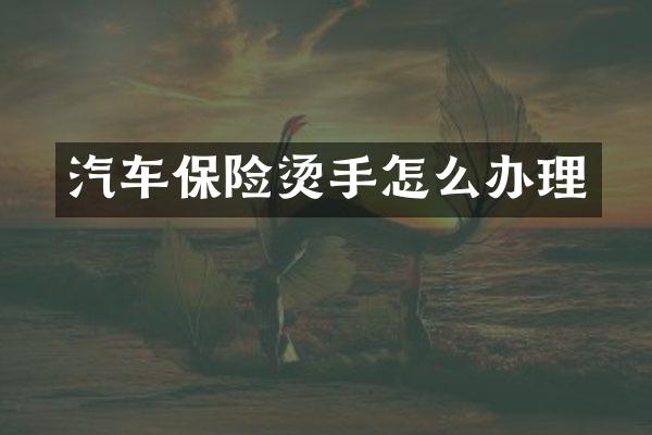汽车保险烫手怎么办理