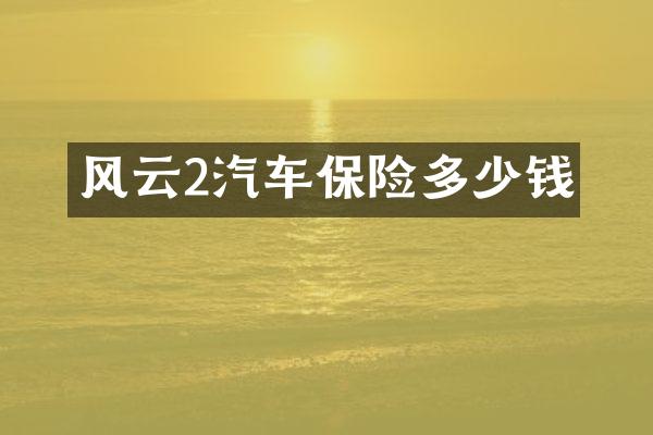 风云2汽车保险多少钱