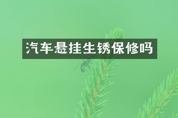 汽车悬挂生锈保修吗