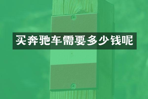 买奔驰车需要多少钱呢