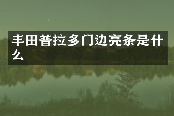 丰田普拉多门边亮条是什么