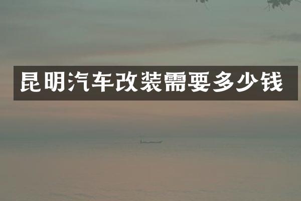 昆明汽车改装需要多少钱