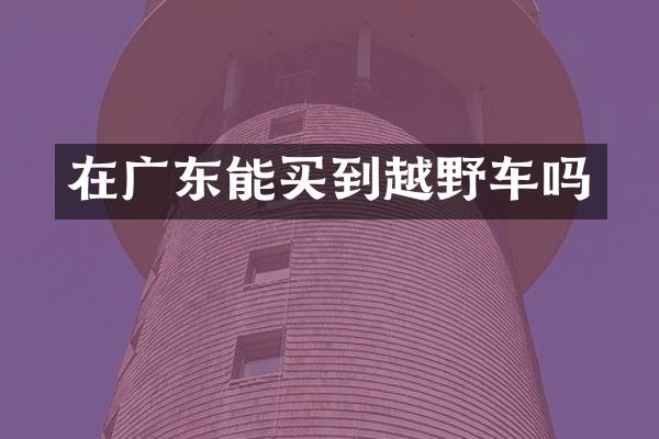 在广东能买到越野车吗