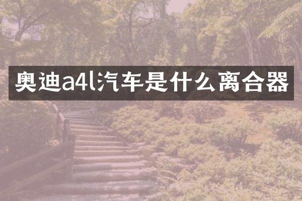 奥迪a4l汽车是什么离合器