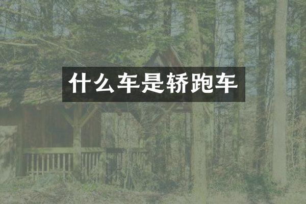 什么车是轿跑车