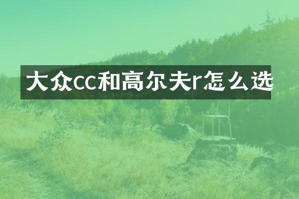 大众cc和高尔夫r怎么选