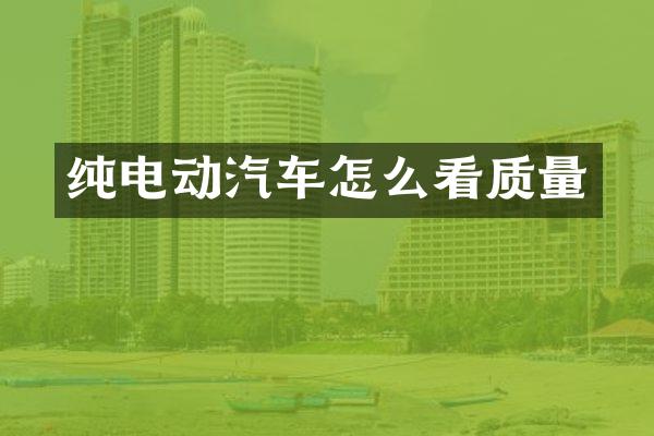 纯电动汽车怎么看质量