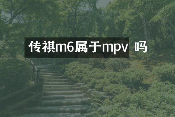 传祺m6属于mpv 吗