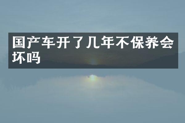 国产车开了几年不保养会坏吗