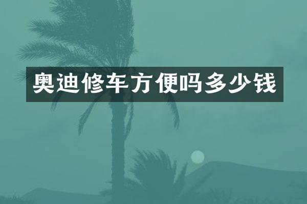 奥迪修车方便吗多少钱