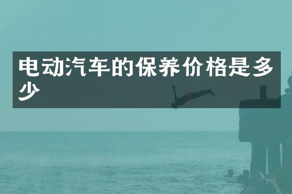 电动汽车的保养价格是多少