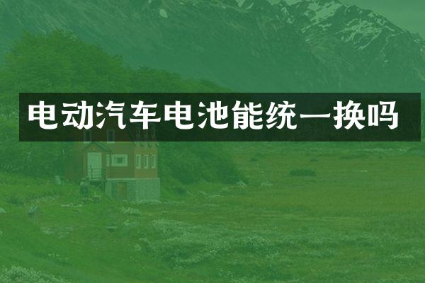 电动汽车电池能统一换吗