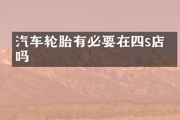 汽车轮胎有必要在四s店换吗