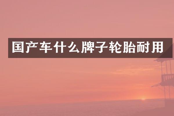 国产车什么牌子轮胎耐用