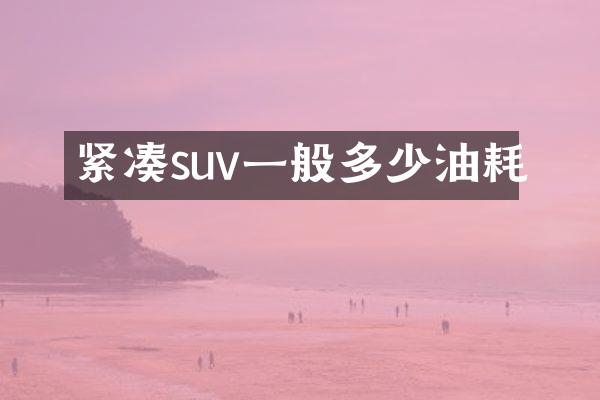 紧凑suv一般多少油耗