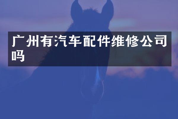 广州有汽车配件维修公司吗