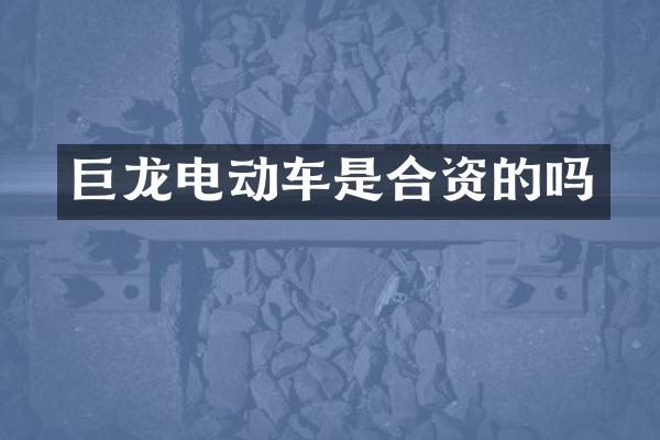 巨龙电动车是合资的吗