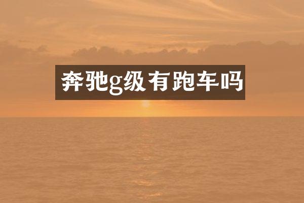 奔驰g级有跑车吗