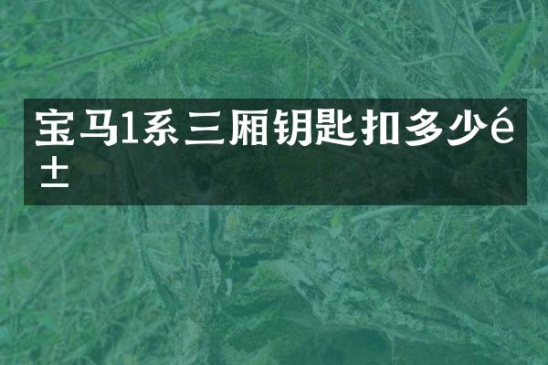 宝马1系三厢钥匙扣多少钱