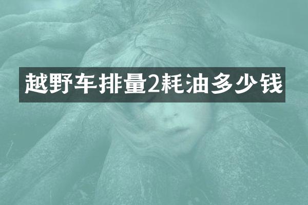 越野车排量2耗油多少钱