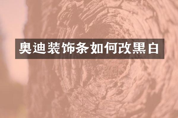 奥迪装饰条如何改黑白