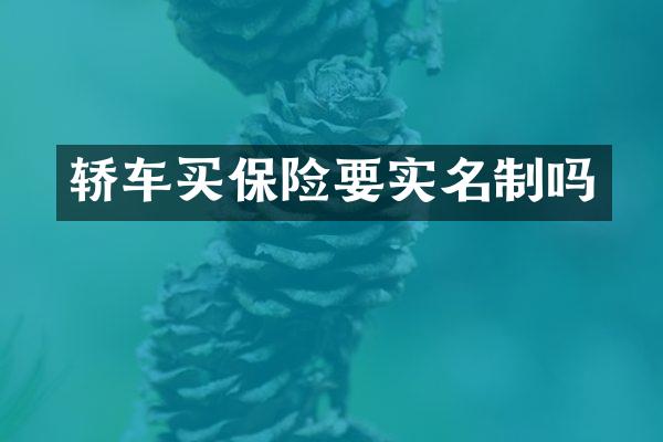 轿车买保险要实名制吗