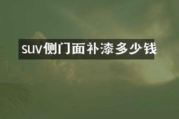 suv侧门面补漆多少钱