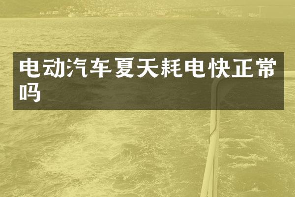电动汽车夏天耗电快正常吗