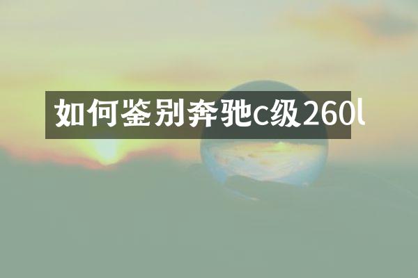 如何鉴别奔驰c级260l