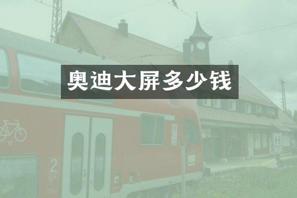 奥迪大屏多少钱