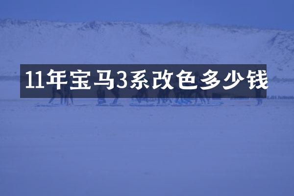 11年宝马3系改色多少钱