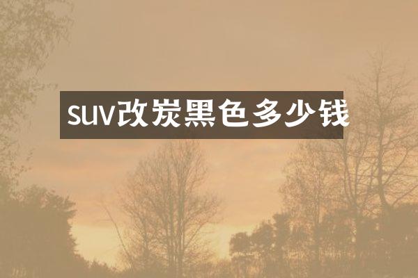 suv改炭黑色多少钱