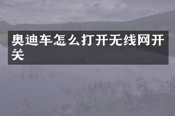奥迪车怎么打开无线网开关