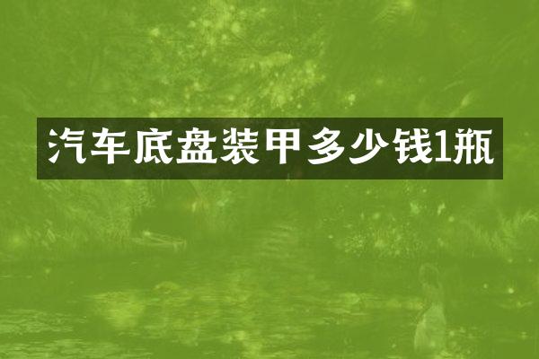 汽车底盘装甲多少钱1瓶