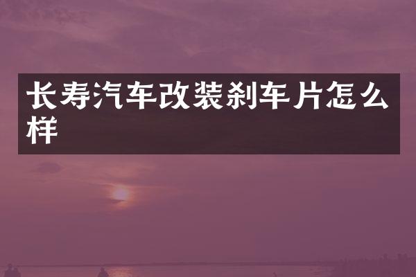 长寿汽车改装刹车片怎么样