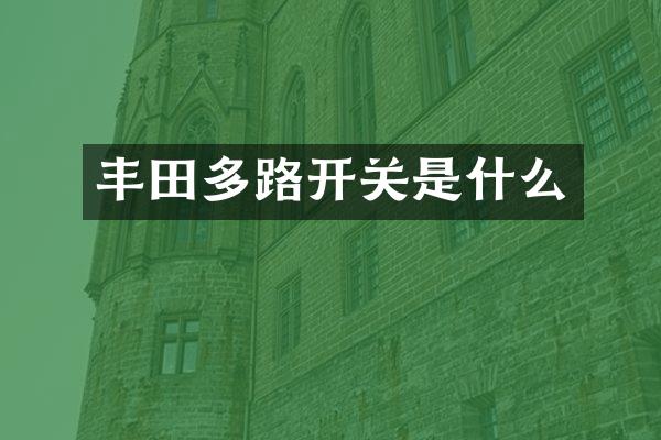 丰田多路开关是什么