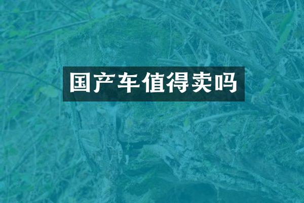 国产车值得卖吗