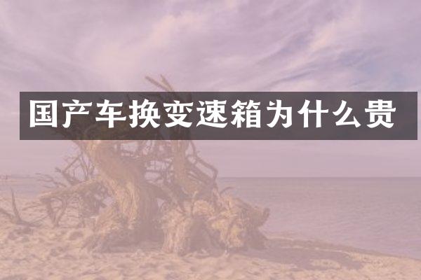 国产车换变速箱为什么贵