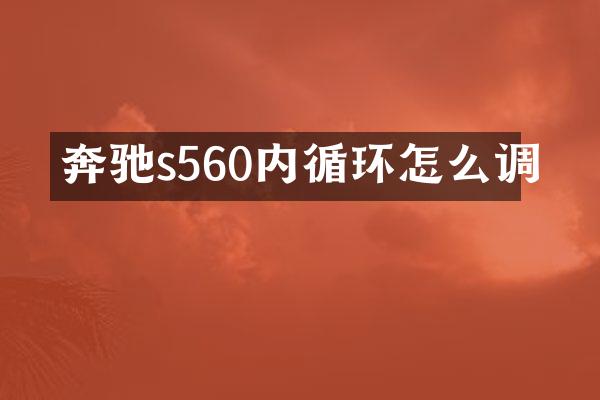 奔驰s560内循环怎么调