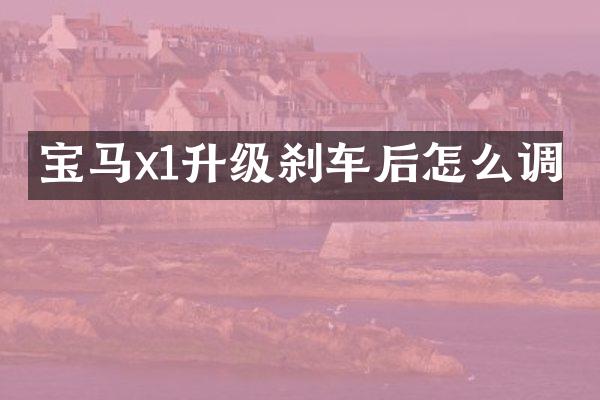 宝马x1升级刹车后怎么调