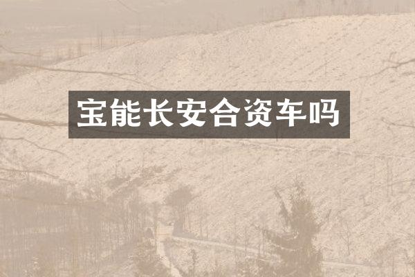 宝能长安合资车吗