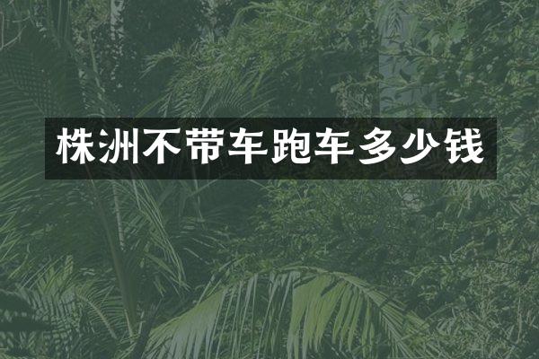 株洲不带车跑车多少钱
